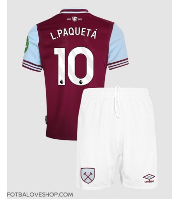 West Ham United Lucas Paqueta #10 Dětské Domácí Dres 2024-25 Krátký Rukáv (+ trenýrky)